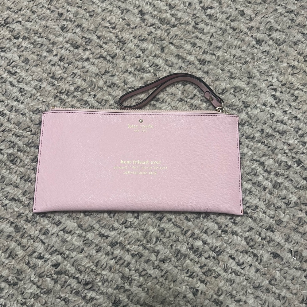 Kate Spade Pink Textured Clutch Wristlet